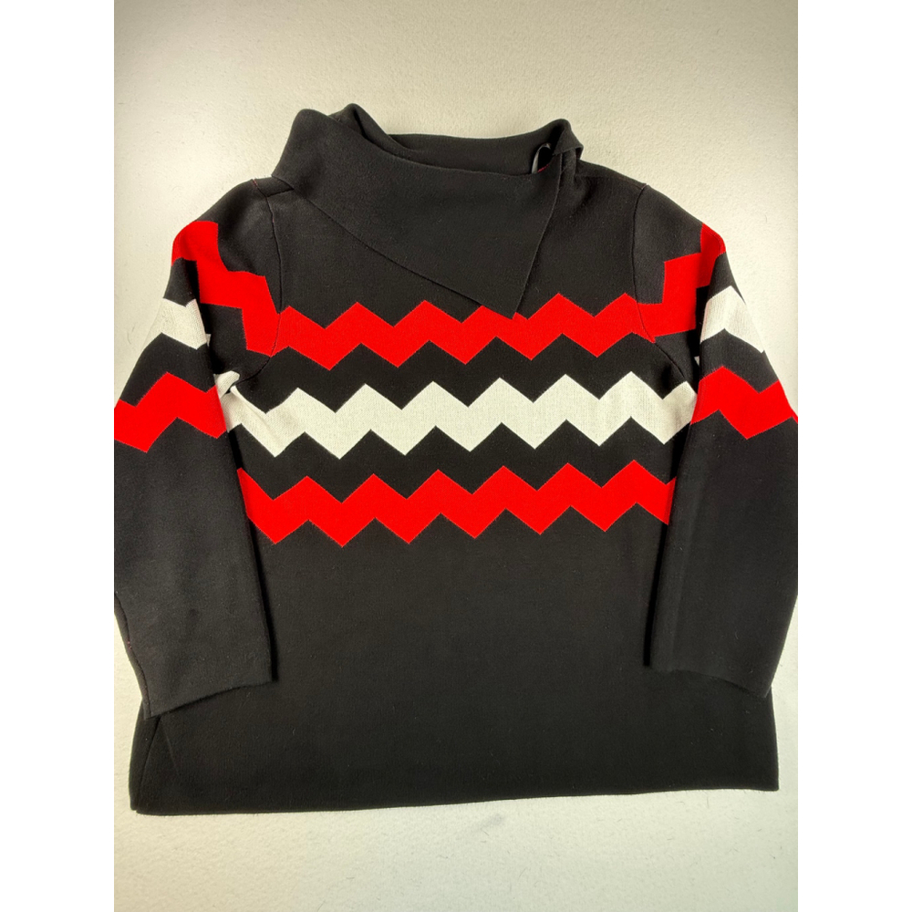 Investments Woman Chevron Knit Mock Neck Sweater 3X